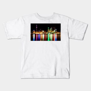 Toronto Skyline Night Kids T-Shirt